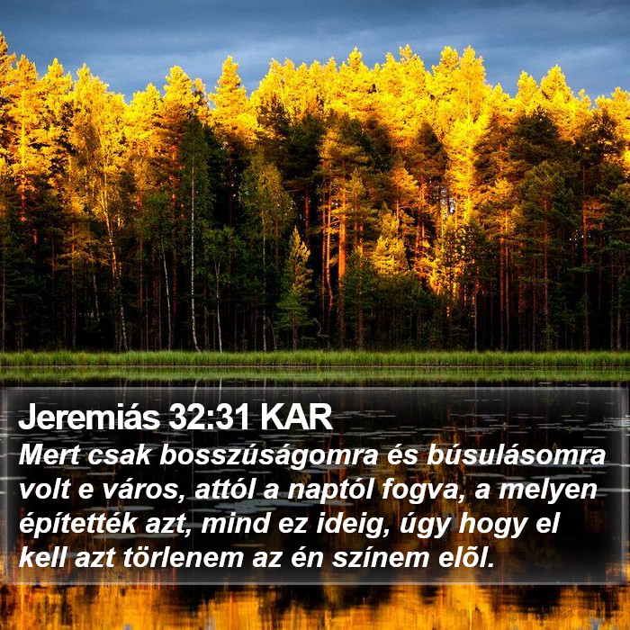 Jeremiás 32:31 KAR Bible Study