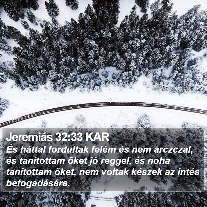 Jeremiás 32:33 KAR Bible Study