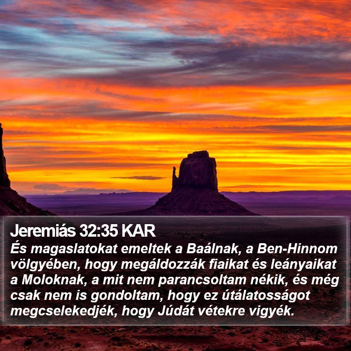 Jeremiás 32:35 KAR Bible Study