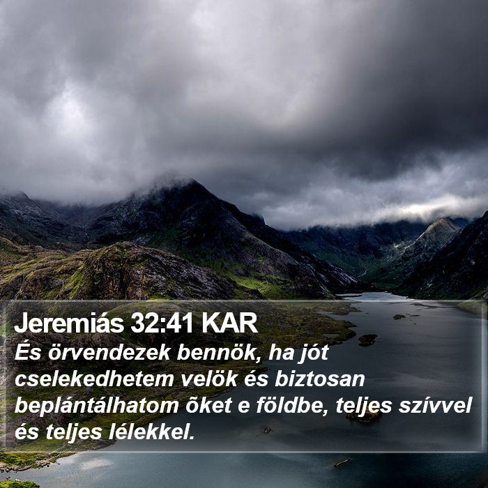 Jeremiás 32:41 KAR Bible Study