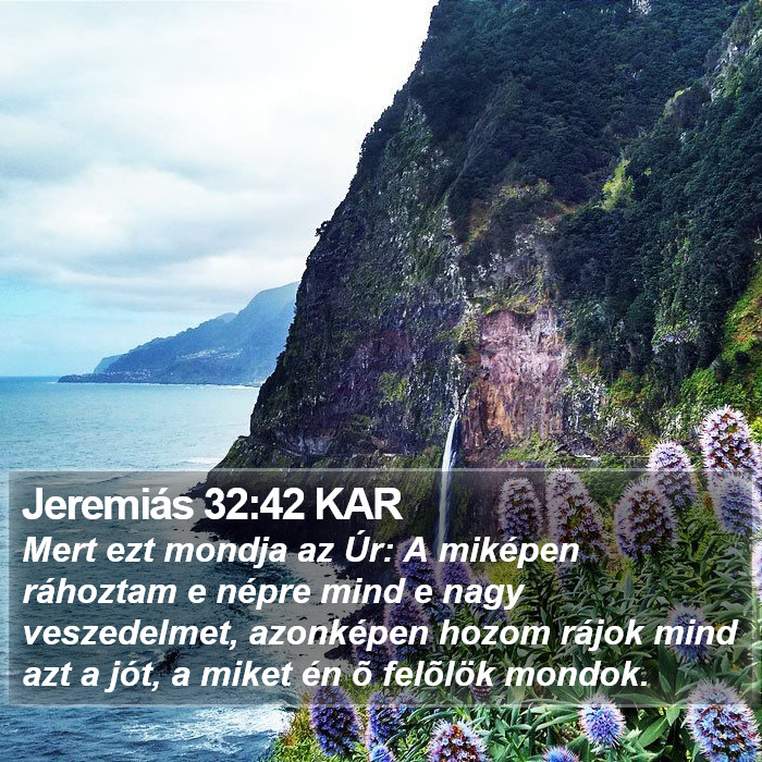 Jeremiás 32:42 KAR Bible Study