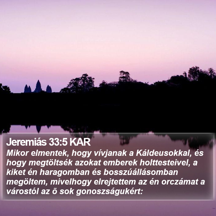 Jeremiás 33:5 KAR Bible Study