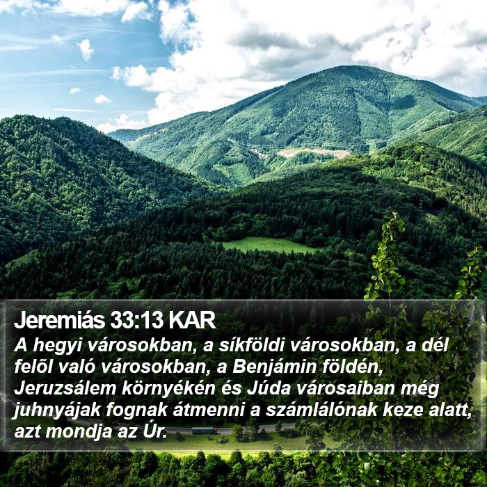 Jeremiás 33:13 KAR Bible Study