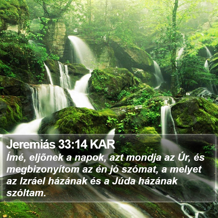 Jeremiás 33:14 KAR Bible Study