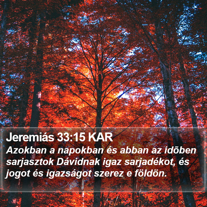 Jeremiás 33:15 KAR Bible Study