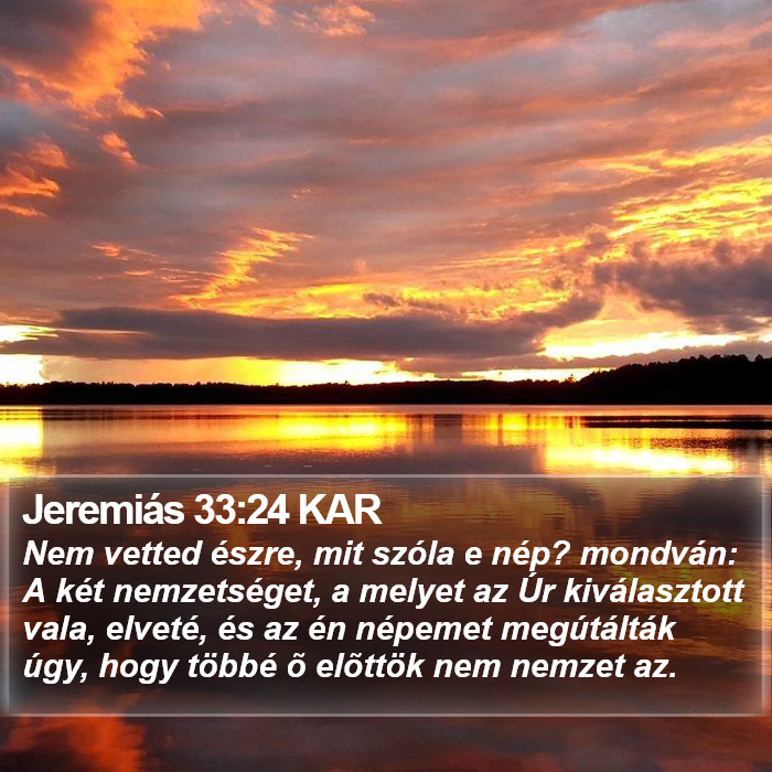 Jeremiás 33:24 KAR Bible Study