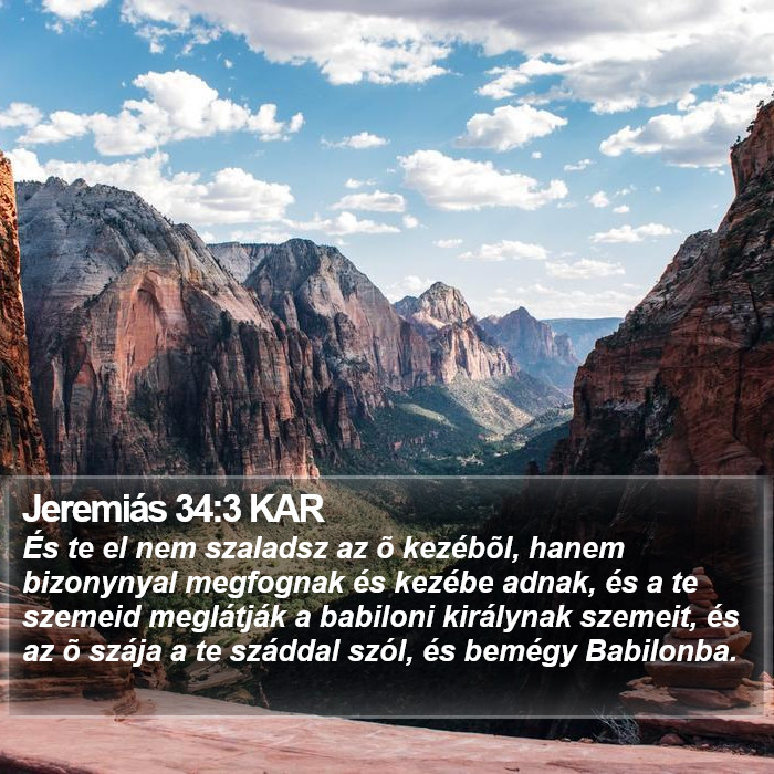 Jeremiás 34:3 KAR Bible Study