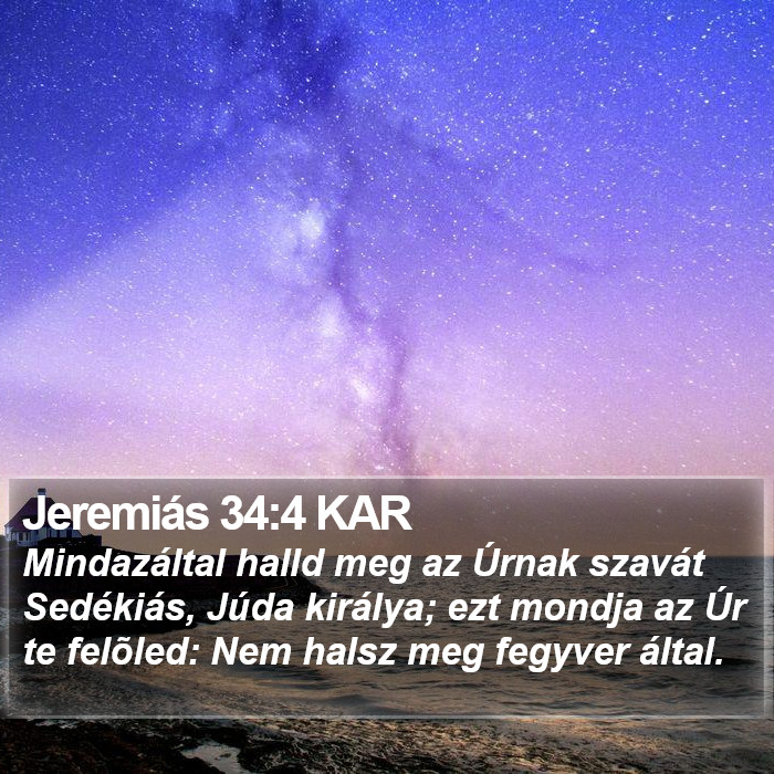 Jeremiás 34:4 KAR Bible Study