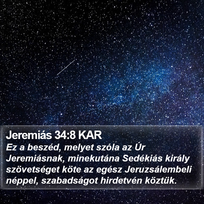 Jeremiás 34:8 KAR Bible Study