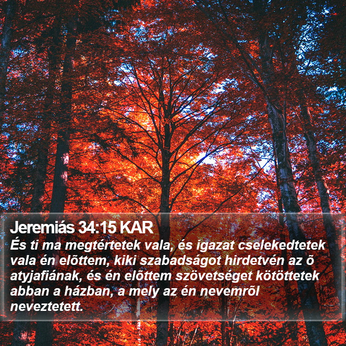 Jeremiás 34:15 KAR Bible Study