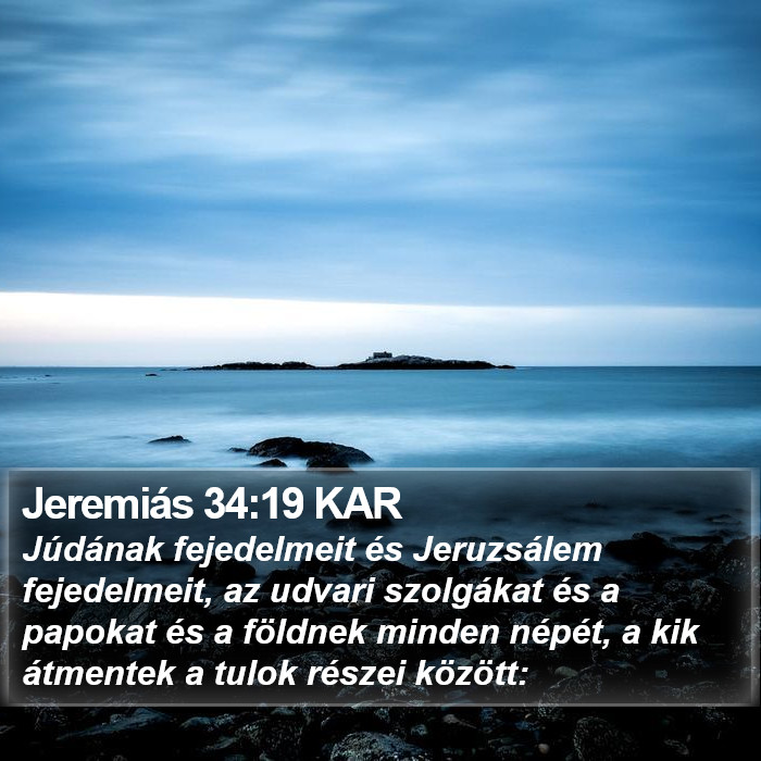 Jeremiás 34:19 KAR Bible Study