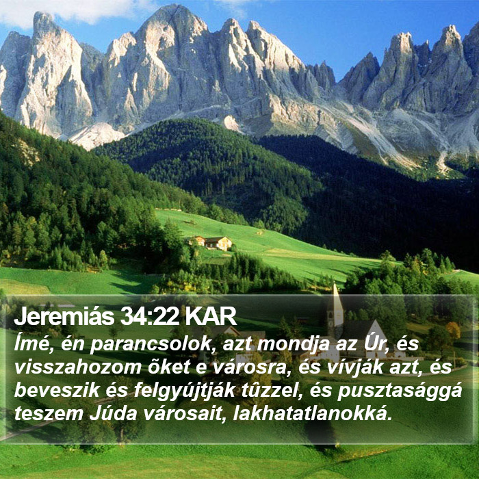 Jeremiás 34:22 KAR Bible Study