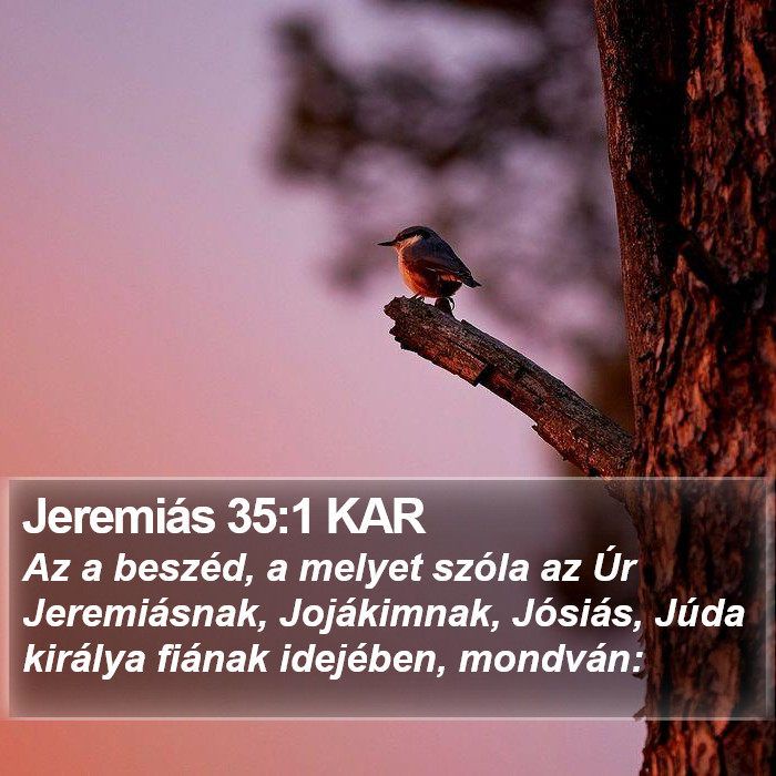 Jeremiás 35:1 KAR Bible Study