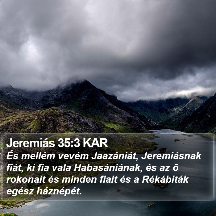 Jeremiás 35:3 KAR Bible Study