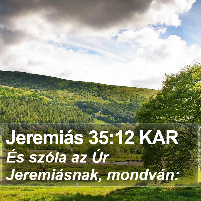 Jeremiás 35:12 KAR Bible Study