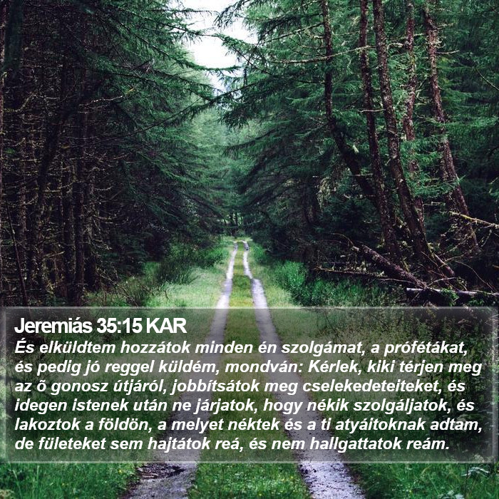 Jeremiás 35:15 KAR Bible Study