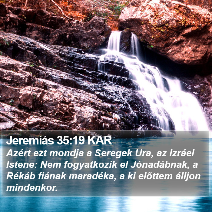 Jeremiás 35:19 KAR Bible Study