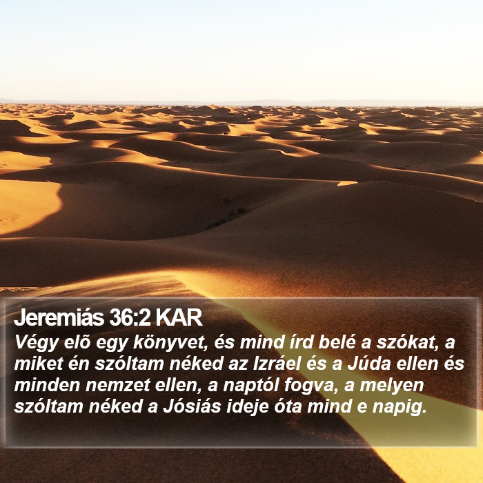 Jeremiás 36:2 KAR Bible Study