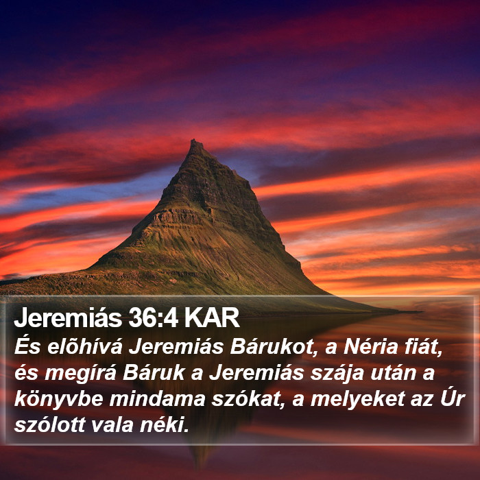 Jeremiás 36:4 KAR Bible Study