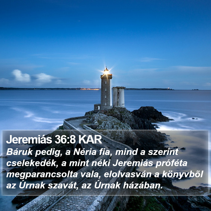 Jeremiás 36:8 KAR Bible Study