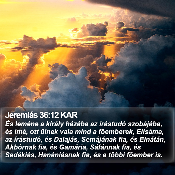 Jeremiás 36:12 KAR Bible Study