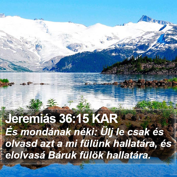 Jeremiás 36:15 KAR Bible Study