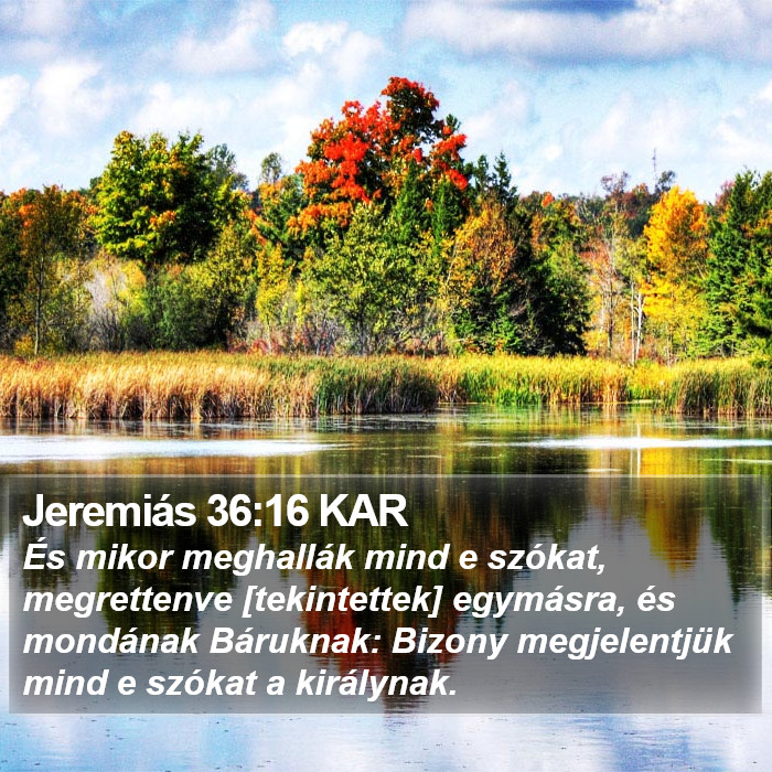 Jeremiás 36:16 KAR Bible Study