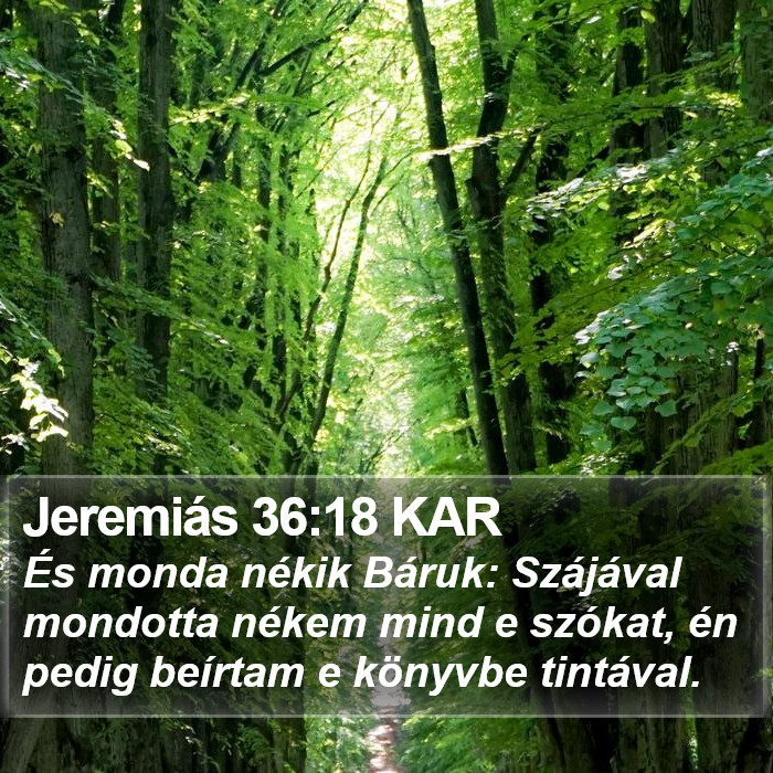 Jeremiás 36:18 KAR Bible Study