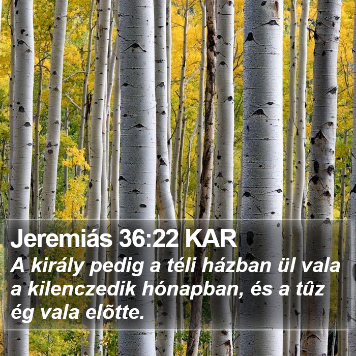 Jeremiás 36:22 KAR Bible Study