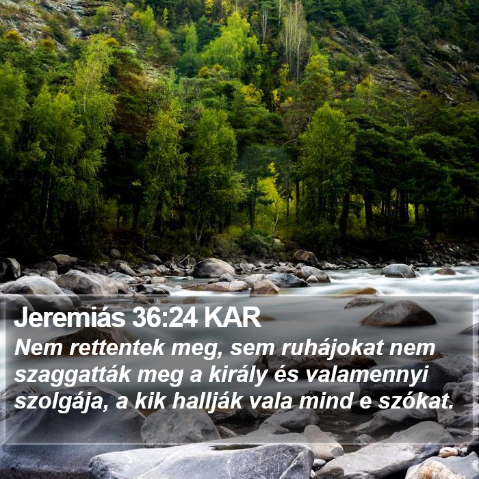 Jeremiás 36:24 KAR Bible Study