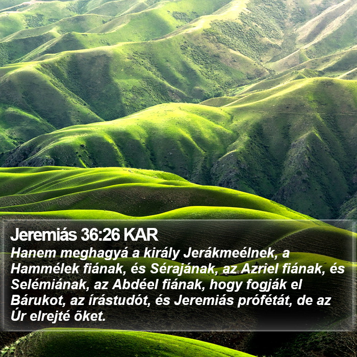 Jeremiás 36:26 KAR Bible Study