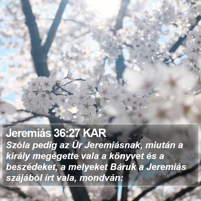 Jeremiás 36:27 KAR Bible Study