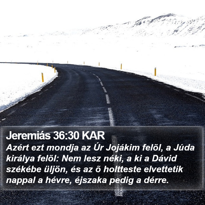 Jeremiás 36:30 KAR Bible Study