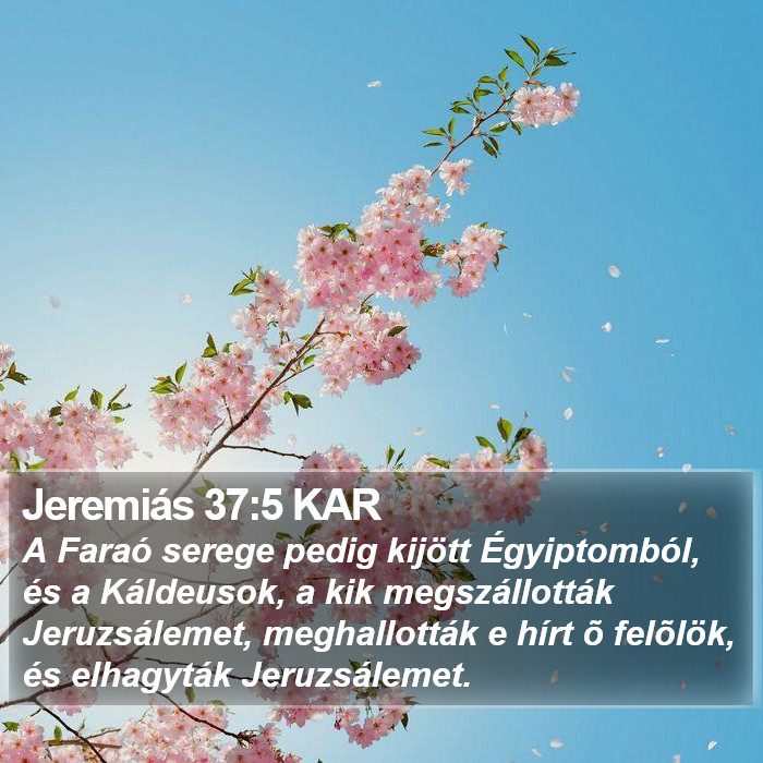 Jeremiás 37:5 KAR Bible Study