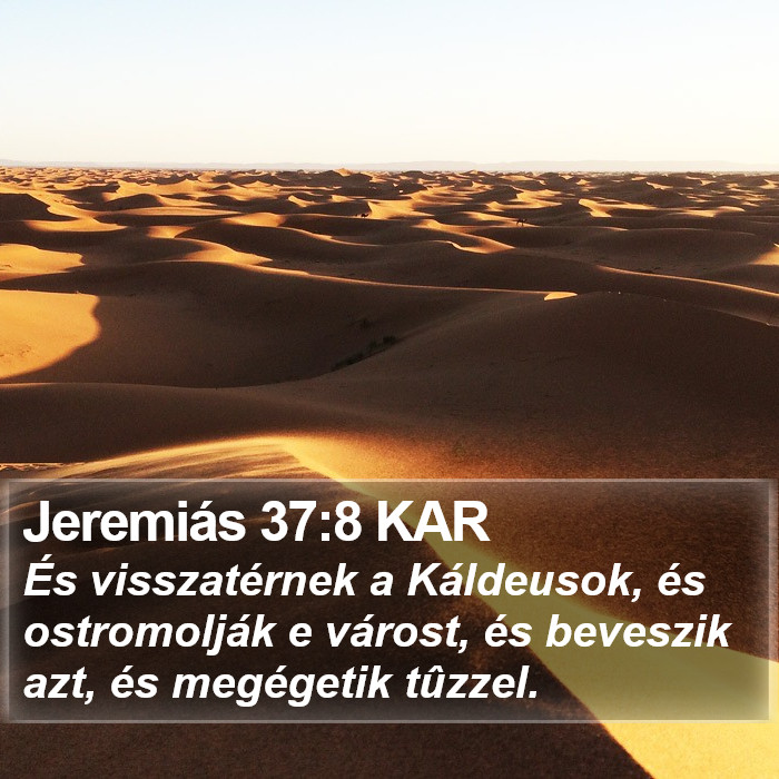 Jeremiás 37:8 KAR Bible Study