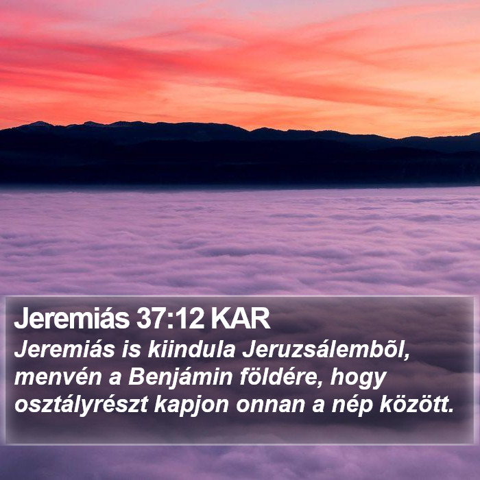 Jeremiás 37:12 KAR Bible Study