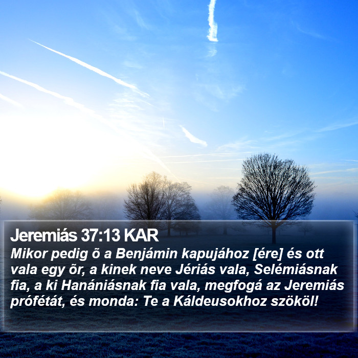 Jeremiás 37:13 KAR Bible Study