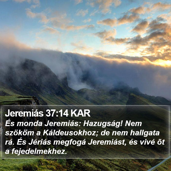 Jeremiás 37:14 KAR Bible Study