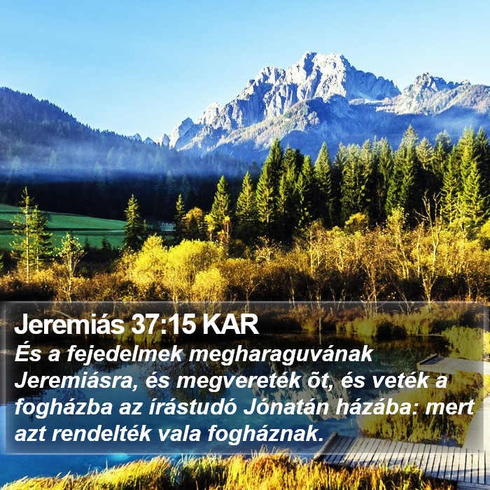 Jeremiás 37:15 KAR Bible Study