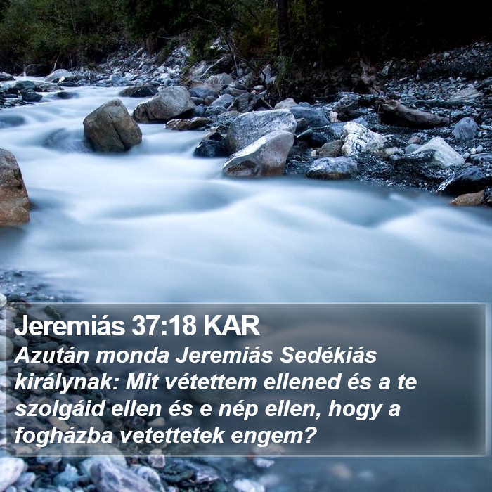 Jeremiás 37:18 KAR Bible Study