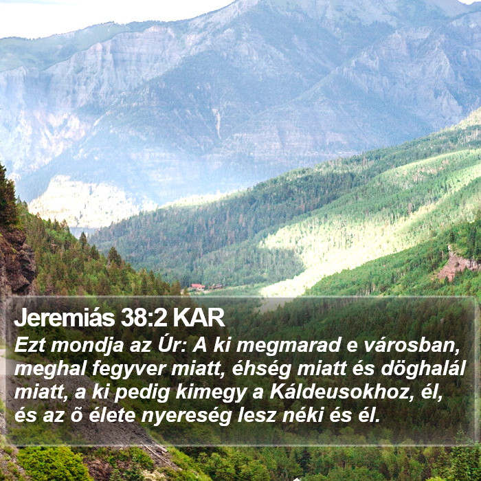 Jeremiás 38:2 KAR Bible Study