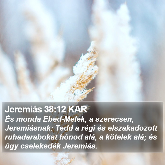 Jeremiás 38:12 KAR Bible Study