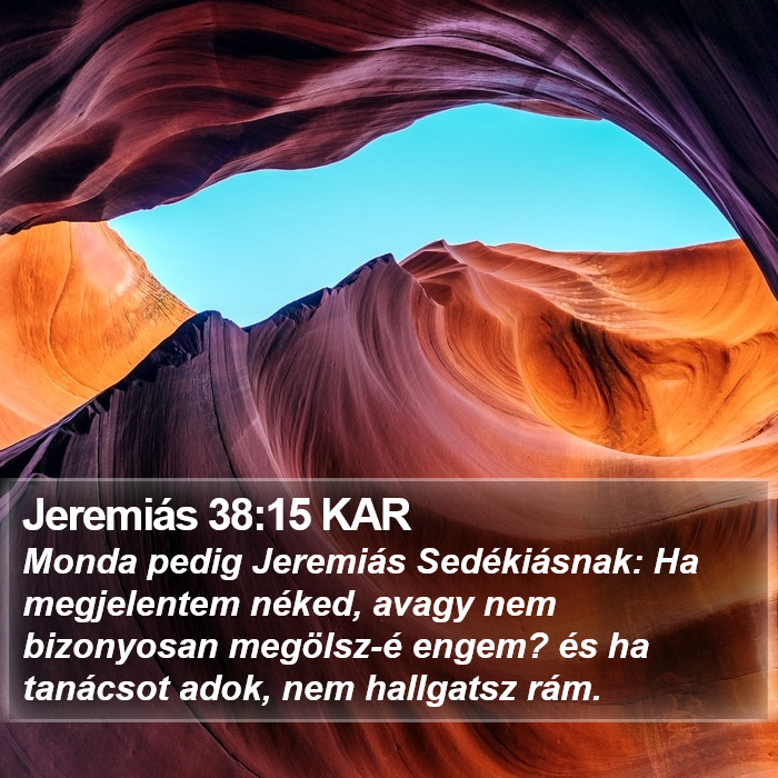 Jeremiás 38:15 KAR Bible Study