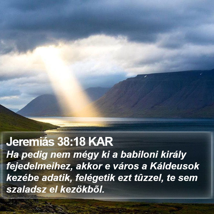 Jeremiás 38:18 KAR Bible Study