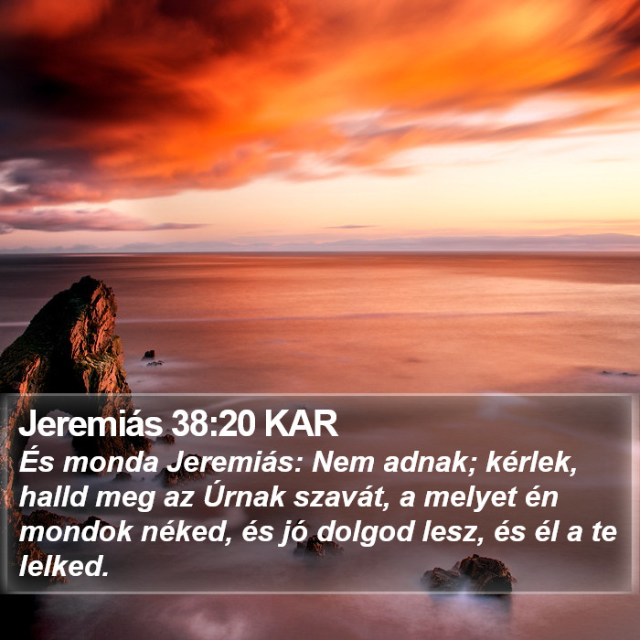 Jeremiás 38:20 KAR Bible Study