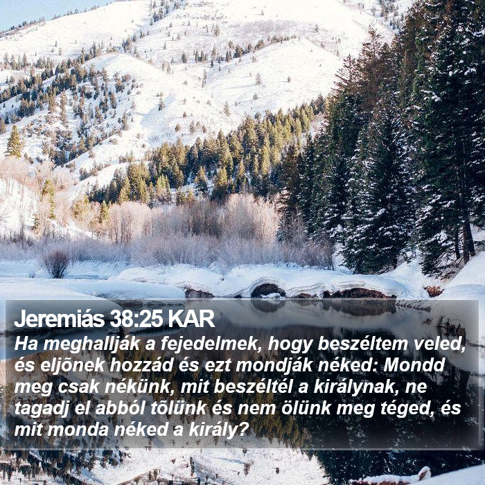 Jeremiás 38:25 KAR Bible Study