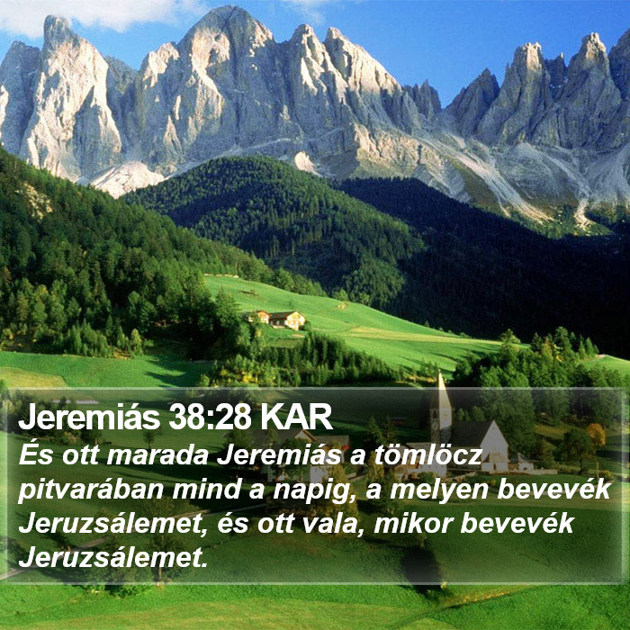 Jeremiás 38:28 KAR Bible Study