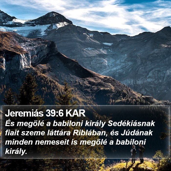 Jeremiás 39:6 KAR Bible Study