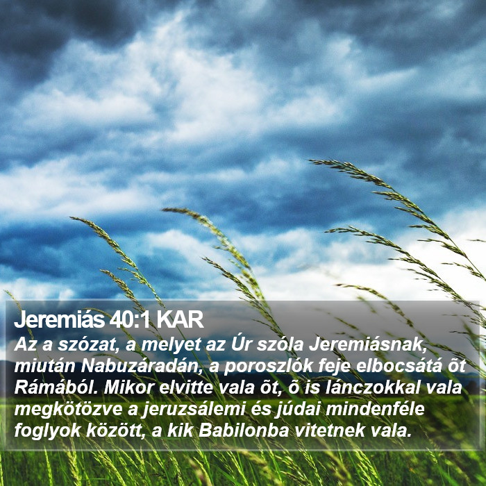 Jeremiás 40:1 KAR Bible Study