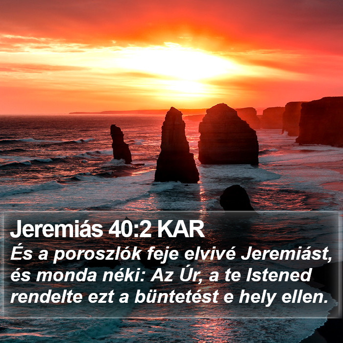 Jeremiás 40:2 KAR Bible Study